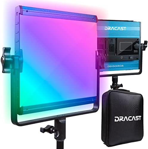 Dracast X Series LED500-RGB ו- Bi-Color 2800-8000K LED Video Light | בקרת אפליקציה | ניתן לעמעום 0- |